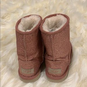 Girls size 1 pink glittery UGG Boots